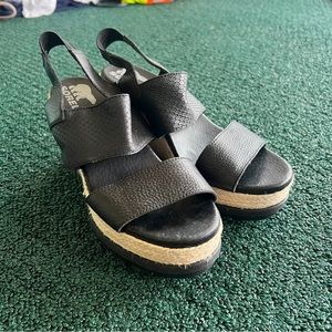 Women’s Sorel black espadrille sandal